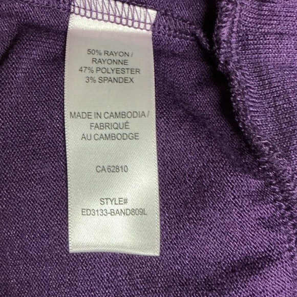 Reitmans Deep Purple Knit Top - Picture 4 of 4